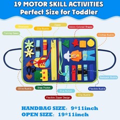 Montessori Busy Board Toy for 3-6 Olds Educational Sensory Activity