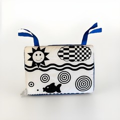 Black White High Contrast Sensory Baby Tummy Time Double Side Visual Development