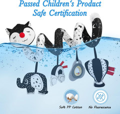 Car Seat Toys for Babies 0-6 Months, Black and White High Contrast Baby