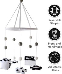 MILK+HONEYS Reversible Baby Brain & Visual Development Mobile | Newborn Toy
