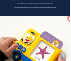 Pinkfong Baby Shark Bus Flash Cards Korean Words Learning Toddler Kid Play Toy