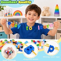 Large Alphabet Beads Set for Fine Motor Skills
