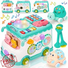 AmiDear Blue Montessori Bus Toddler Toy