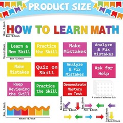 Math Bulletin Board Set How to Learn Math Posters Classroom Decoration Educat…