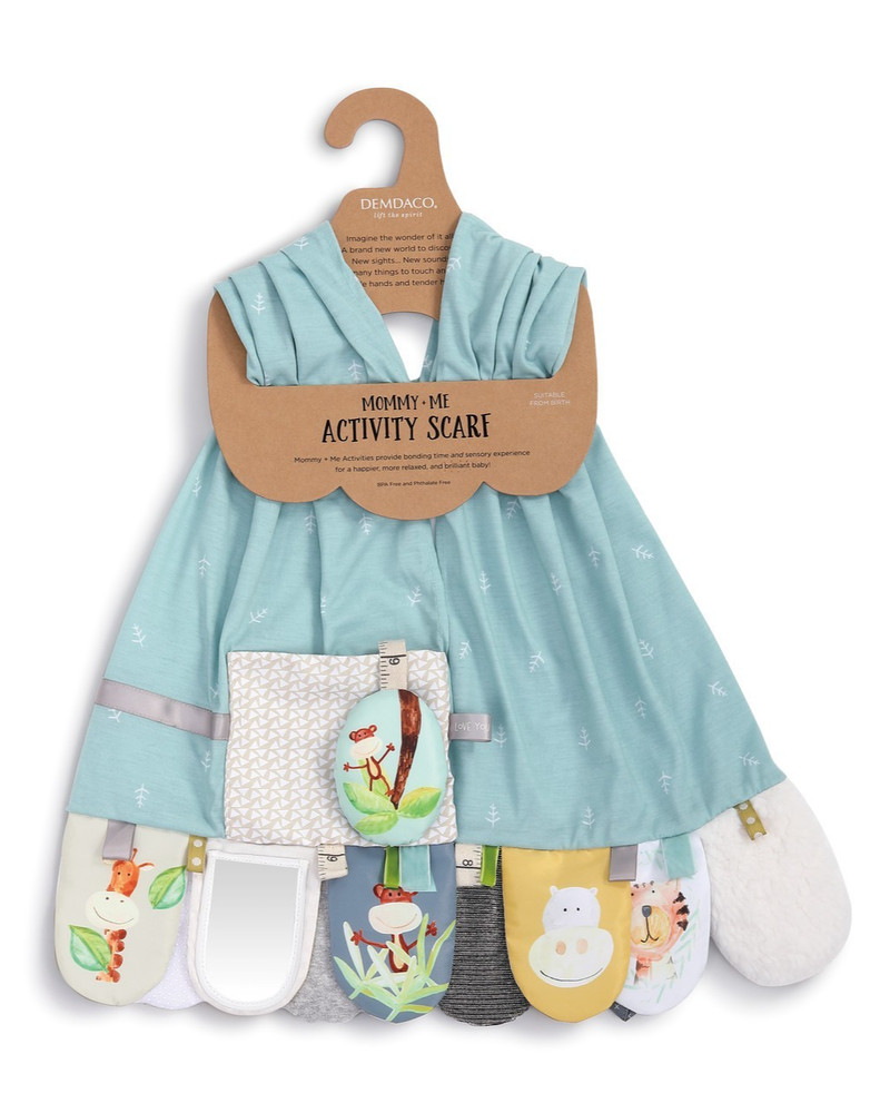 DEMDACO: Baby Girl/Boy Jungle Theme Mommy & Me Sensory Activity Scarf NEW