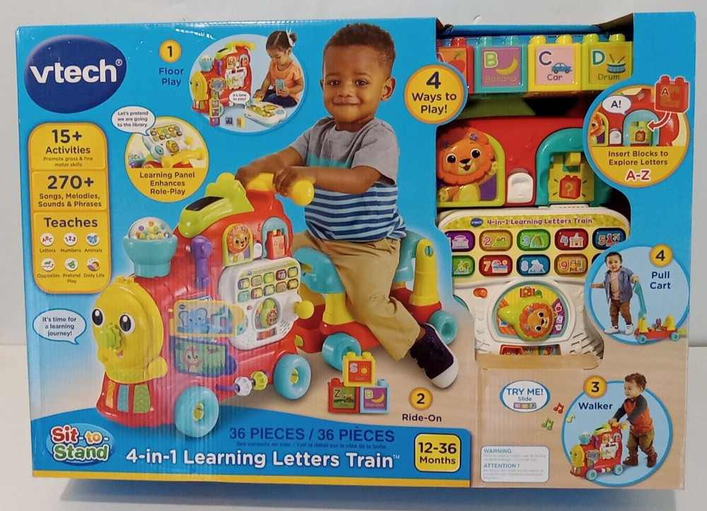 Vtech 4-In-1 Learning Letters Train Sit-To-Stand Walker and Ride-On (Local P/up)