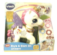 Vtech Style & Glam On Unicorn Interactive Toy w Accessories Ages 1.5-4 Yr NWT