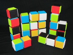 Infantino Press & Stay Sensory Blocks ~24 Blocks~ Baby Stacking Learning Toy