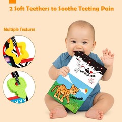 High-Contrast Tummy Time Sensory Set–Developmental Gift for Newborn-2DAY FREE DE