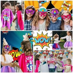 Super Sisters Gifts for 3 4 5 6 7 8 9 Years Old Girls Dress Up Clothes Purple