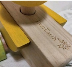 BAMBOO NON TOXIC TFSC Sustainable Pull Along DUCK Toddler Toy By EVER EARTH New
