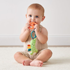 Itzy Ritzy Infant Toy & Teether – Itzy Pal Baby Teething Toy Includes Lovey, Cri