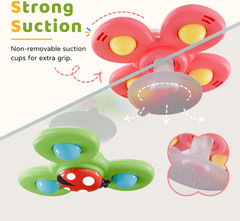 Strong Suction Cup Fidget Rotating Sensory Bath Toys for Baby Christmas Stocking
