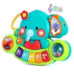 Baby Piano Toy 6 to 12 Months Light Up Music Baby Toys for 6 9 12 18 Elephant