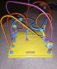 Bead Maze Multicolor Wire Loop Activity Toy on Yellow Base, 12 Months Up