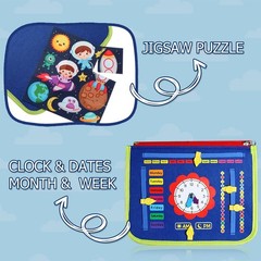 Dinosaur-Themed Montessori Busy Board – 25 Skills-Building Activities for Kids