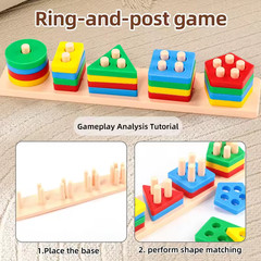Montessori Toys for 1 2 3 Year Old Girls Boys, Wooden Sensory Toys for 1-3 Ye…
