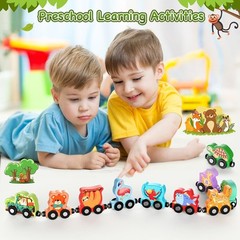 Interactive Montessori Animal Train Set – Develops Fine Motor Skills for Kids