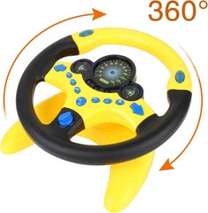 Funny Interactive Driving Simulator for Kids with Rechargeable Battery & Lights