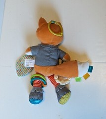 Infantino Playtime 10″ Plush Fox Sensory Activity Toy Rattle Crinkle Teether B3