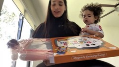 Magnetic Drawing Board for Toddlers 1-3, Erasable Doodle Pad, Early Learning Toy