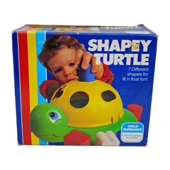 VTG Floating Shapey Turtle Baby Shape Sorter Puzzle Learning Sensory Bathtub Toy