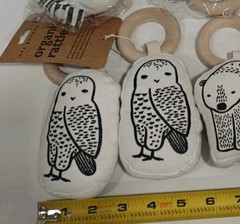 Wee Gallery Lot 1 Clutch & 2 Taggy Ball 1 Soft Block 1 Baby Toy Rattles READ