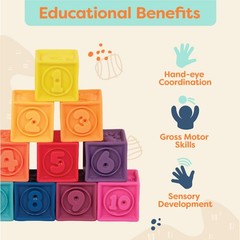 – Baby Blocks – Stacking & Building Toys for Babies – 10 Soft & Educational B…