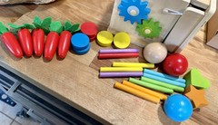 Kizfarm Wooden Montessori 8-in-1 Play Cube Toy Set Toddler Sensory Learning CH12