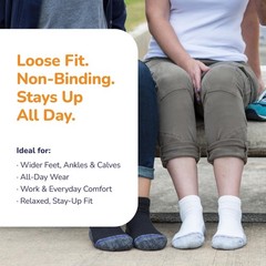 Loose Fit Stays Up! Casual Quarter Socks – Superior Stretch and Comfort, Wide…
