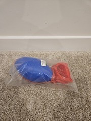 blue and red zip ball sliding toy