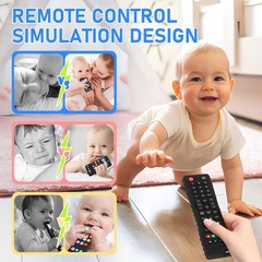 Teething Toy for Baby 3 6 12 18 Months, Realistic Phone & Remote Control