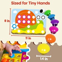 AMOSTING Button Art Toy – Educational 22 cm x 30 x 4.5 cm, multicolored