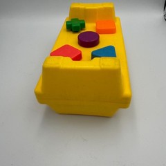 Vintage 1986 Fisher-Price Pound-A-Ball Shape Pounding Bench 2038 with Hammer