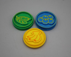 VTech Crunch Count Dinosaur Replacement Food Coins 3 pcs Blueberry Pea Bananas