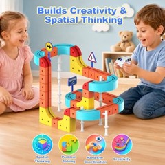 Electric Train Set for Kids, Flexible Race Track with Rechargeable Motorized