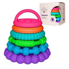 Silicone Stacking Toy – Premium Stacking Teethers- Interactive and Fun for Baby