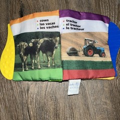 Baby Einstein Farm Teether Sensory Book 4×6 Fun Educational 3 Languages L1