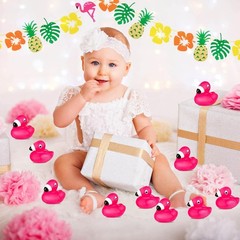 Flamingo Rubber Duckies for Kids, 12PCS Pink Duck Bath Toys Cute…
