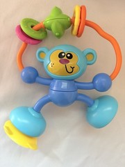 Infantino Baby Monkey Rattle Teether Activity Toy Colorful Developmental Toy