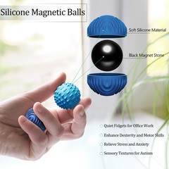 Silicone Magnetic Balls for Adults & Teens,4PCS Sensory Toys for Autism ADHD …