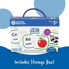 Sturdy Storage Box with ABC Puzzle Cards – Perfect Gift for Young Learners