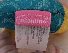 Plush Fox Spiral Baby Toy Rattle Teether Pink Sensory Activity