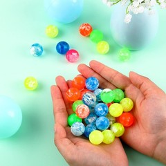 100 Pcs Kids Small Bouncy Balls in Bulk Rubber High Bouncing Balls for Baby Todd