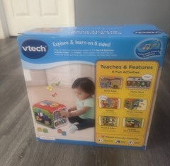 VTech Sort & Discover Activity Cube, Numbers & Letters, 9-36 Months