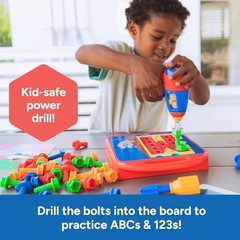 Design & Drill ABCs & 123s – Building Construction Toys for Toddlers, Kids