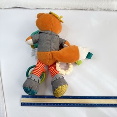 Infantino Playtime Plush Fox Developmental Activity Toy Rattle Crinkle Teether