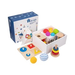 Adena Montessori Play Kit for 7-8 Months Baby,9 in 1 Learning Educational Toy…