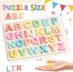 Educational Wooden Alphabet Puzzle for Kids Hand Eye Coordination