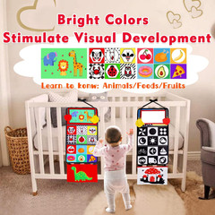 Tummy Time Baby Mirror Infant Toys Newborn 0 3 Months Brain Development with Cri